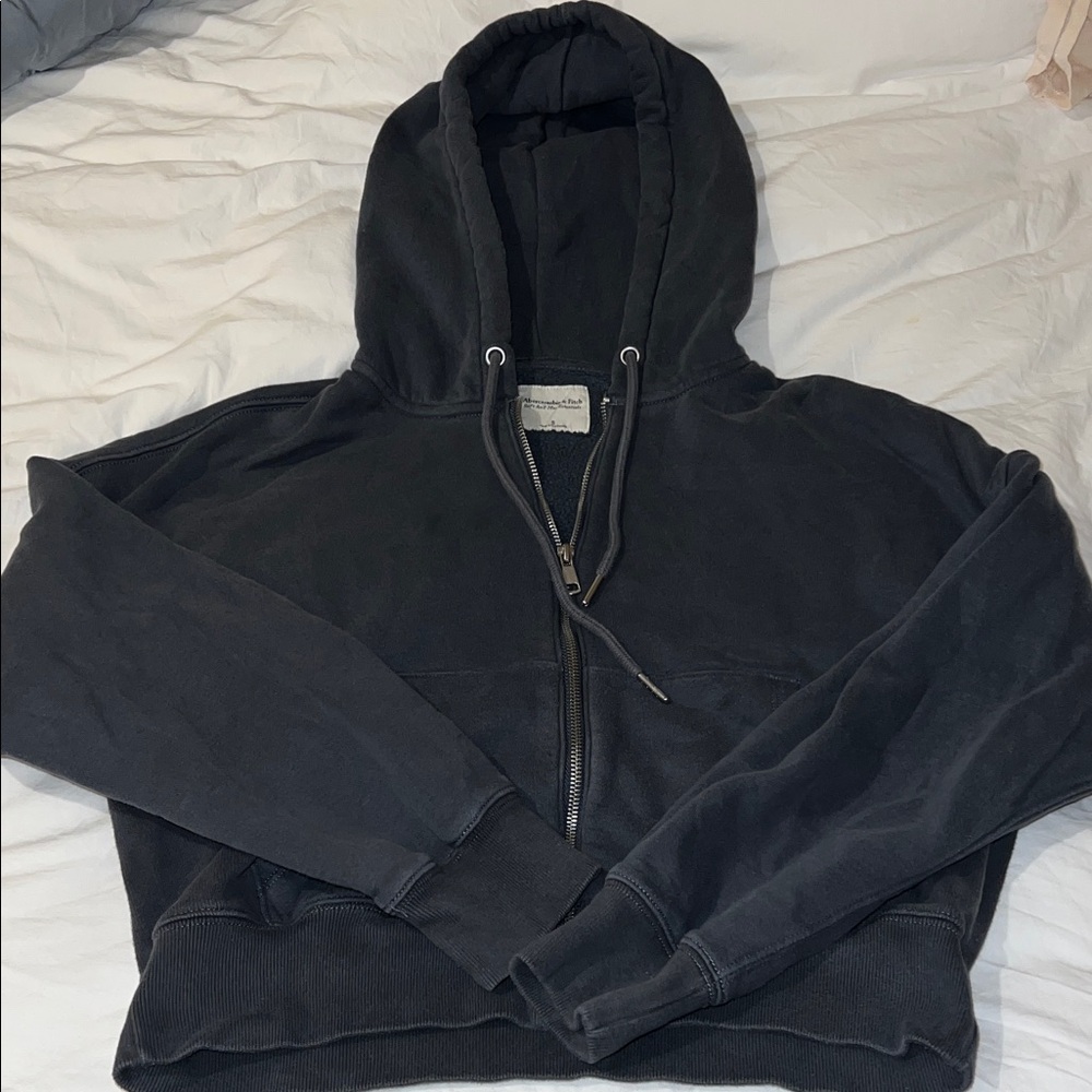 Abercrombie dark grey- blue  Zip-Up Hoodie